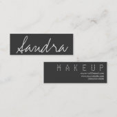 Elegante noble dünne Maskenbildner-Visitenkarte Mini Visitenkarte (Vorne/Hinten)