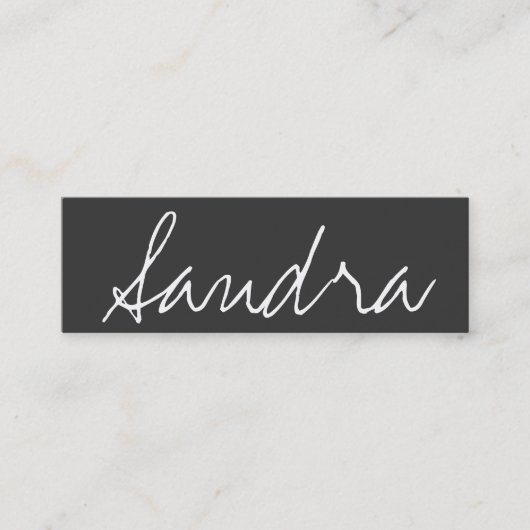 Elegante noble dünne Maskenbildner-Visitenkarte Mini Visitenkarte (Vorderseite)