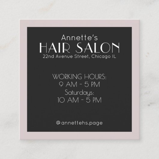 Elegante noble gerahmte Abdeckung Quadratische Visitenkarte (Vorderseite)