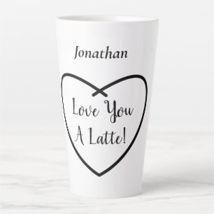 Elegante noch Spaß Liebe Sie ein Latte! Personalis Milchtasse