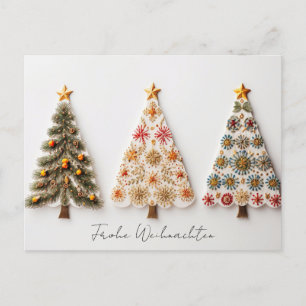 Elegante Nordic Style Weihnachtsbäume Postkarte