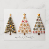 Elegante Nordic Style Weihnachtsbäume Postkarte (Vorderseite)