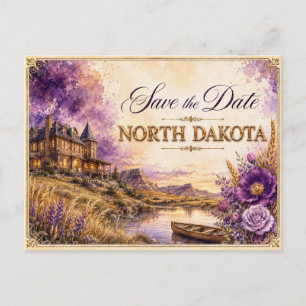 Elegante North-Dakota-Hochzeitseinladung zum Vorme Postkarte