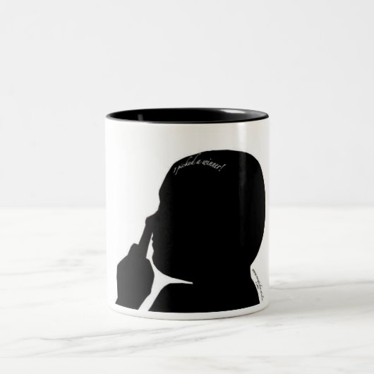 Elegante Nosepicker Kaffee-Tasse Zweifarbige Tasse (Mittel)