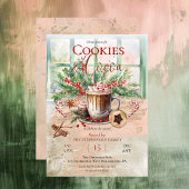 Elegante nostalgische Cookies und Kakaofeier Einladung
