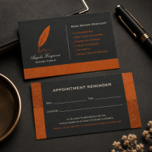 Elegante Notar Orange Geschäft