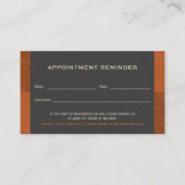 Elegante Notar Orange Geschäft Terminkarte (Vorderseite)