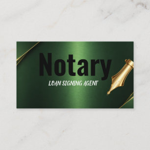 Elegante Notarunterschrift Grünverlauf Visitenkarte