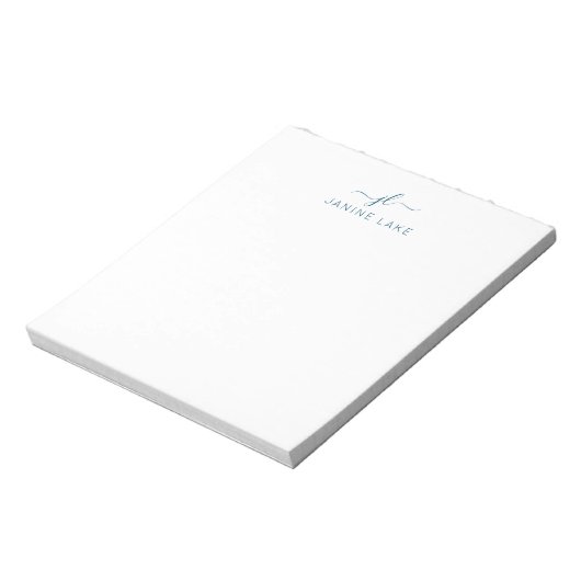 Elegante Note Pad mit Name und Anfangsbuchstabe Notizblock (Rotiert)