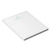 Elegante Note Pad mit Name und Anfangsbuchstabe Notizblock (angewinkelt)