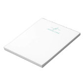 Elegante Note Pad mit Name und Anfangsbuchstabe Notizblock (Rotiert)