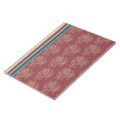 Elegante Notepad oder Jotter, Maroon, Blue Floral Notizblock (angewinkelt)