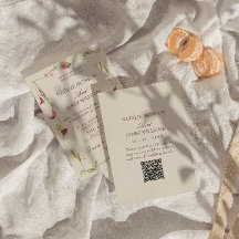 Elegante Nouveau-Kunst Vintage-Blumen-QR-Code-Hoch