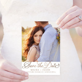 Elegante Nuptial Save the Date Card Dankeskarte