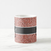 Elegante Nurse RN Rose Gold Glitzer Personalisiert Kaffeetasse (Mittel)