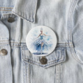 Elegante Nussknacker-Schneekönigin in Weiß Button (Beispiel)