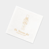 Elegante Nutcracker Christmas Gold Foil Napkins Servietten Mit Folie (Links)
