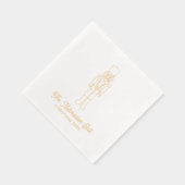 Elegante Nutcracker Christmas Gold Foil Napkins Servietten Mit Folie (Rechts)