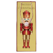 Elegante Nutcracker Toy Soldier Weihnachtscreme Geschenktüte Für Weinflaschen (Rückseite)