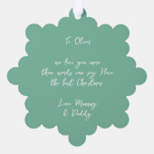 Elegante Nutcracker Traditionelles niedliches Weih Ornament Karte (Rückseite)