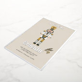 Elegante Nutcracker Weihnachtsfeier Festlich Folieneinladung (Gedreht)