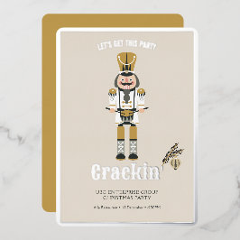 Elegante Nutcracker Weihnachtsfeier Festlich Folieneinladung