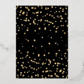 Elegante Nutcracker Weihnachtsfeier Gold Folieneinladung (Rückseite)