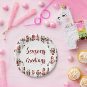 Elegante Nutcracker Weihnachtsfeier Pappteller (Party)