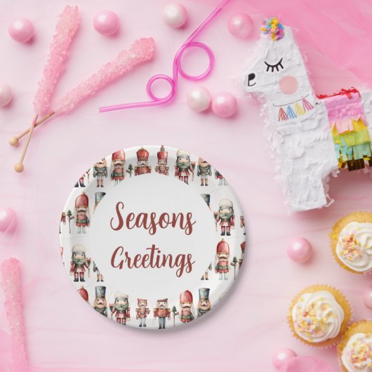 Elegante Nutcracker Weihnachtsfeier Pappteller (Party)