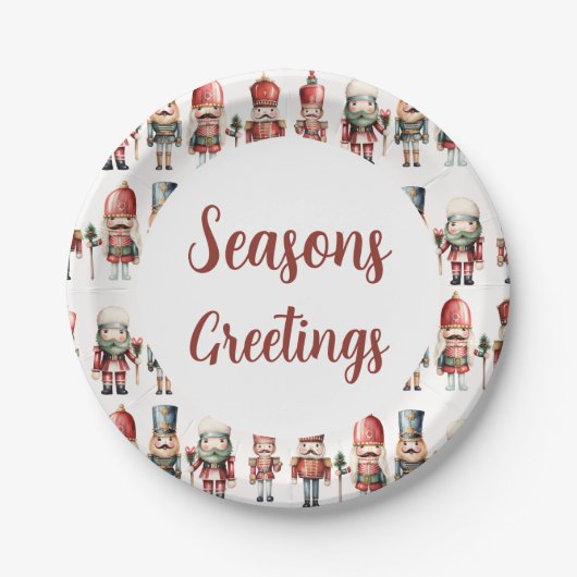 Elegante Nutcracker Weihnachtsfeier Pappteller (Vorderseite)