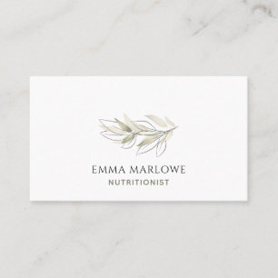 Elegante Nutritionist Business & Appointment Card Visitenkarte