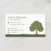 Elegante Oak Tree Rasenpflege Landschaften Arboris Visitenkarte (Rückseite)