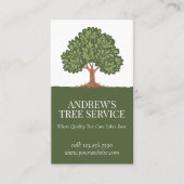 Elegante Oak Tree Rasenpflege Landschaften Arboris Visitenkarte (Vorderseite)