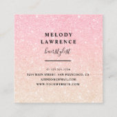 Elegante Ober-Rose-Goldschere Quadratische Visitenkarte (Rückseite)