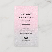 Elegante Ober-Rose-Goldschere Visitenkarte (Rückseite)