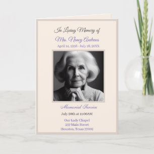 Elegante Obituary Bereavement Service Programme
