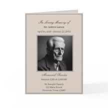 Elegante Obituary Bereavement Service Programme