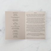 Elegante Obituary Bereavement Service Programme (Innenseite)