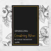 Elegante Obst Frische Pasta machen Schaumweinetikett (Einzelnes Label)