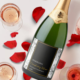 Elegante Obst Frische Pasta machen Schaumweinetikett