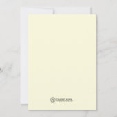 Elegante Occasion Probe Dinner Einladungen (Rückseite)