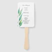 Elegante Ocean Green Blue Watercolor Fächer (Vorderseite)