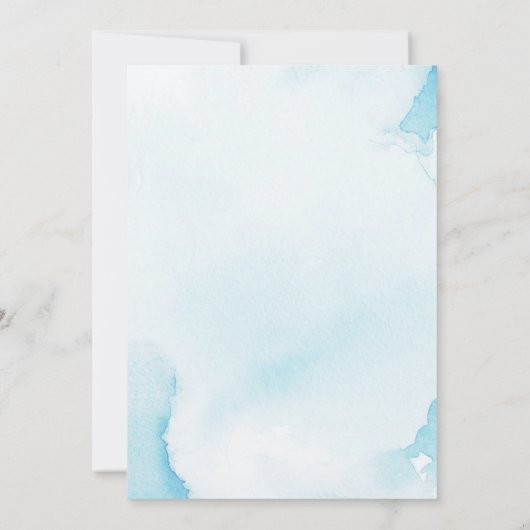 Elegante Ocean Muscheln Beach Baby Dusche Einladung (Rückseite)