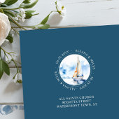 Elegante Ocean Sailboat Hochzeit der Wasserfarbenk Einladung