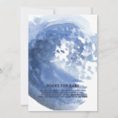 Elegante Ocean Watercolor Babydusche Einladung (Rückseite)