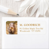 Elegante Ochre Fall Foto Rücksendeadresse (Insitu)