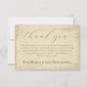 Elegante Off-White Grunge Edge Dankeskarte (Vorderseite)