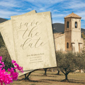 Elegante Off-White Grunge Edge Save the Date