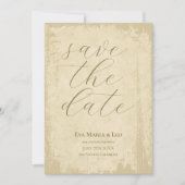 Elegante Off-White Grunge Edge Save the Date (Vorderseite)