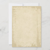 Elegante Off-White Grunge Edge Save the Date (Rückseite)